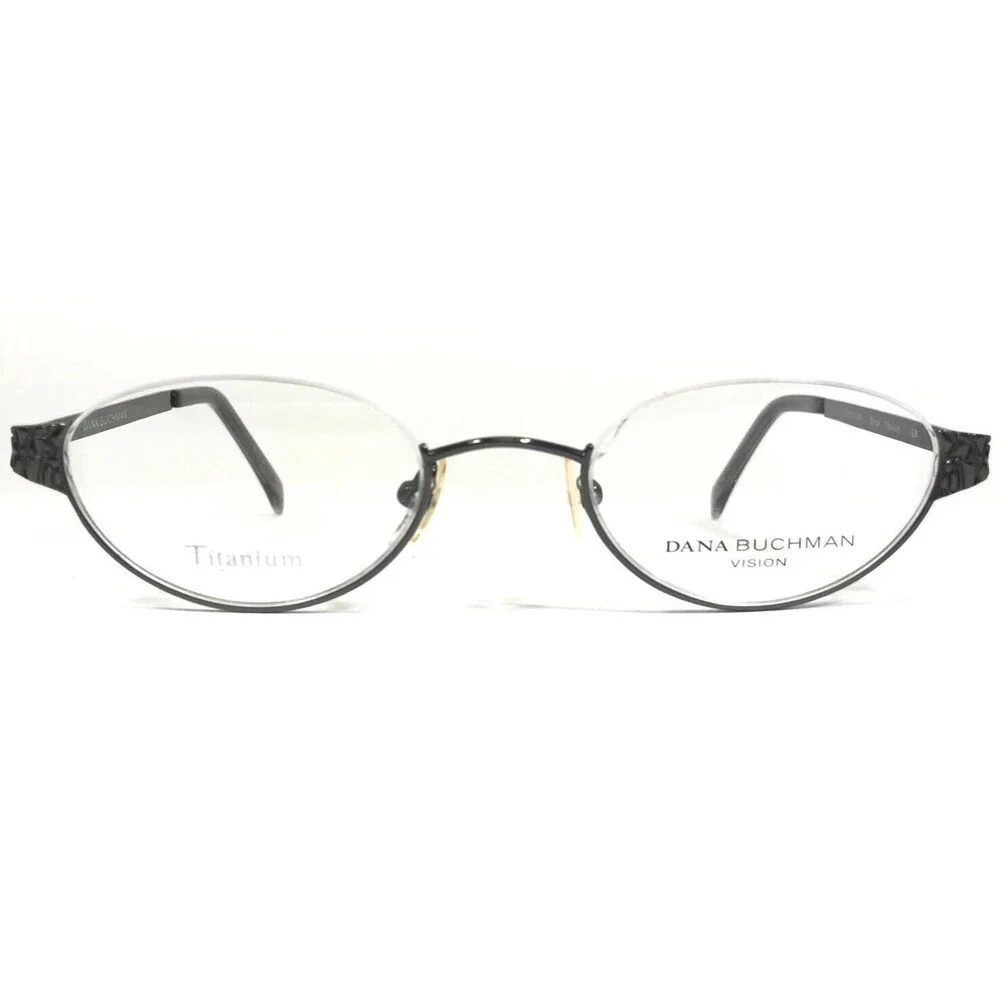 Dana Buchman Eyeglasses Frames Eloise GM Gray Round Half Rim 47-21-145